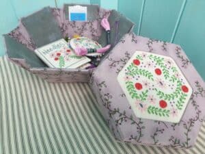 Floral Garland Sewing Box