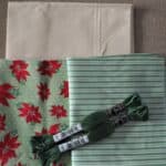 Red poinsettia Fabric tablerunner kit