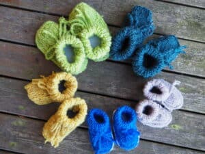 Sheepskin Knitted Baby & Toddler Slippers Kit