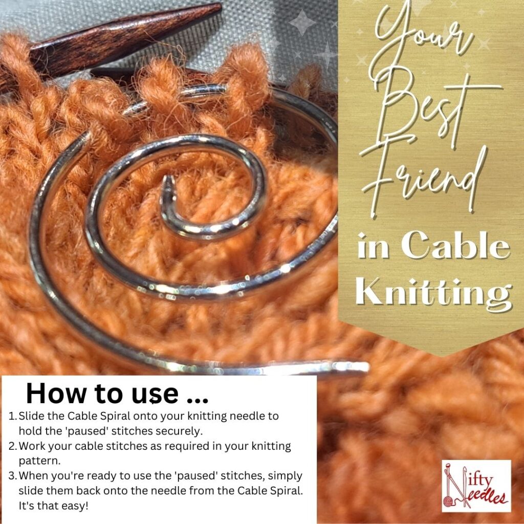 Elevate Your Cable Knitting with Nifty Needles Cable Spiral ⋆ Nifty  NeedlesNifty Needles