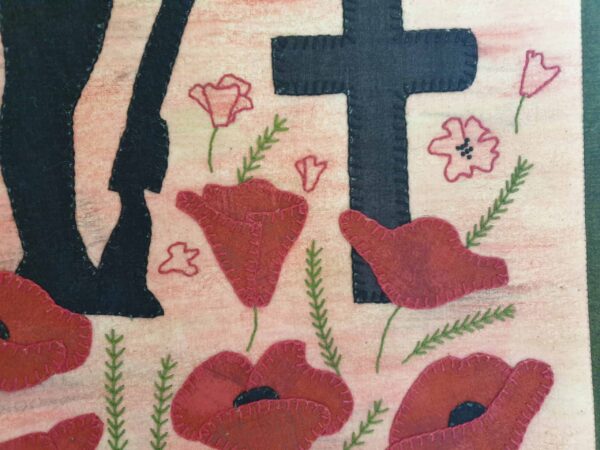 close up of applique