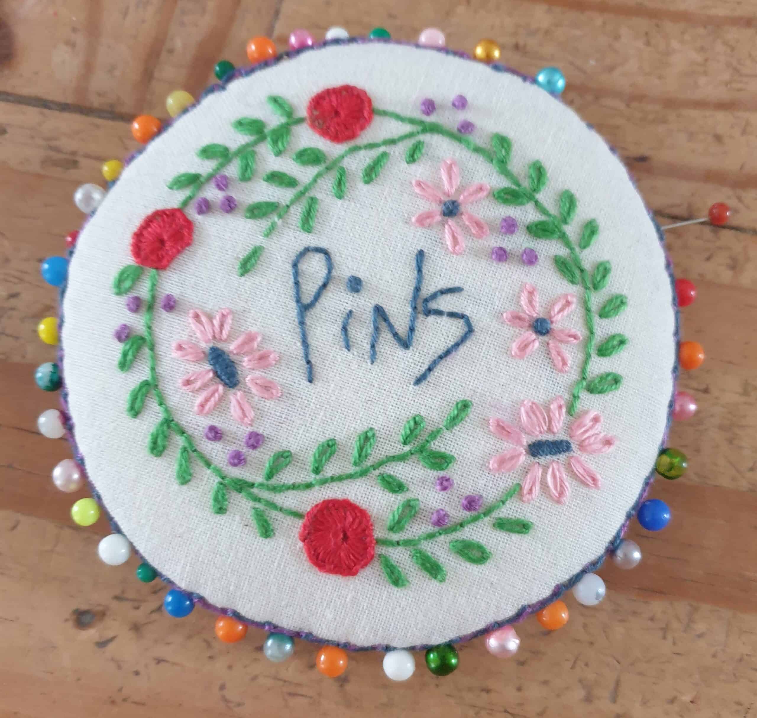 Floral Garland Pin Wheel