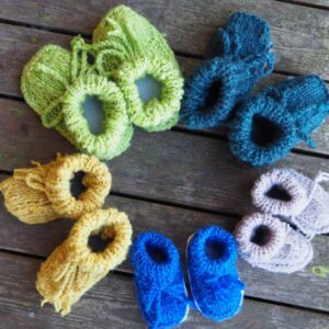 Sheepskin Knitted Baby & Toddler Slippers Kit