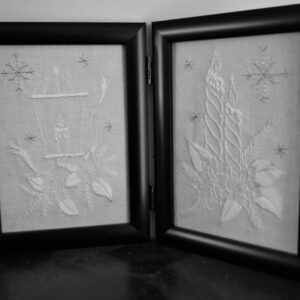 Whitework Christmas Lights Pattern