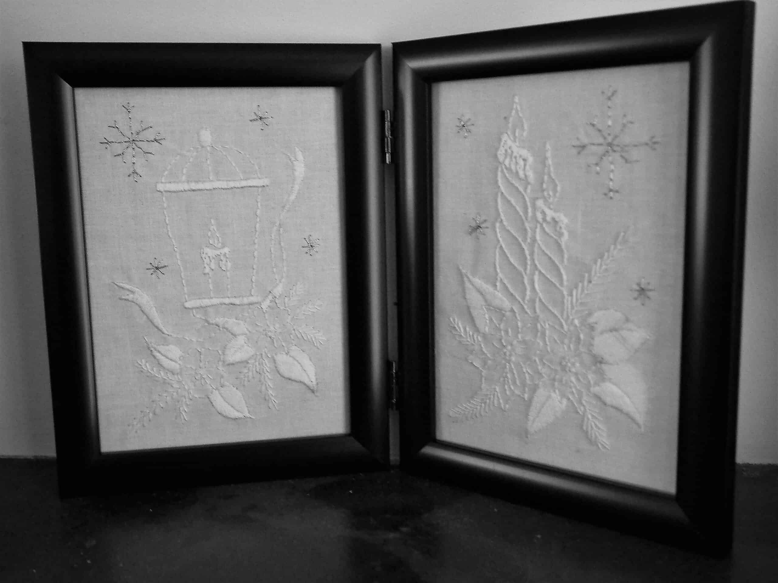 Whitework Christmas Lights Pattern